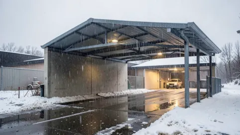 zadaszenie wjazdu do garażu podziemnego