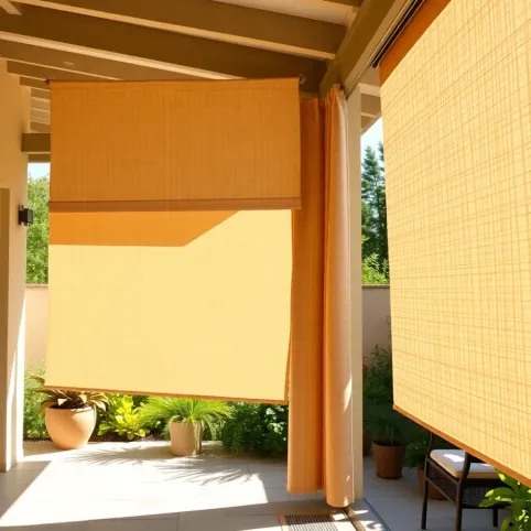 Zasłony tarasowe na lince