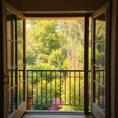 Zejście z balkonu do ogrodu