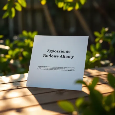 Zgłoszenie budowy altany ogrodowej wzór