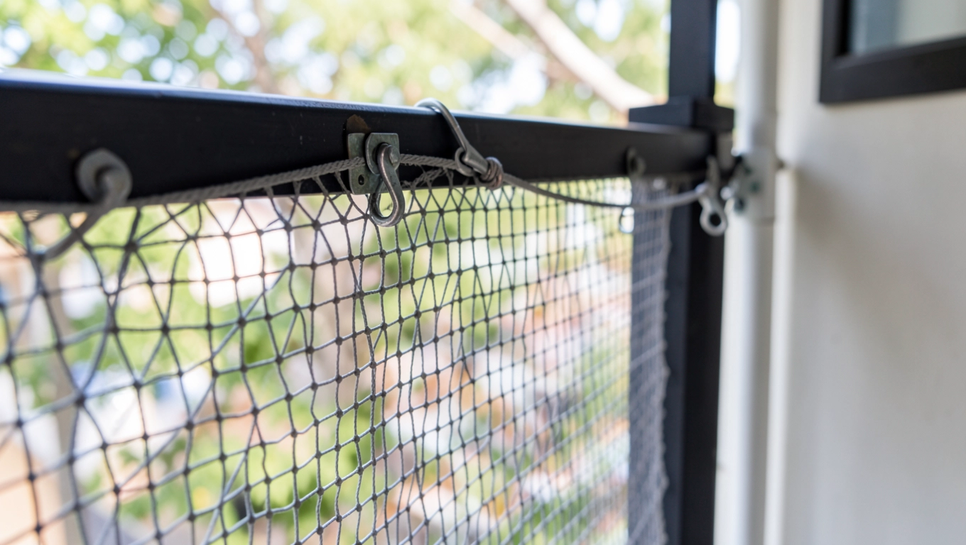 siatka na balkon  montaż