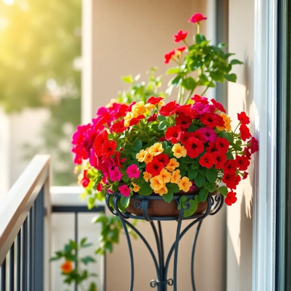 Stojak na kwiaty na balkon