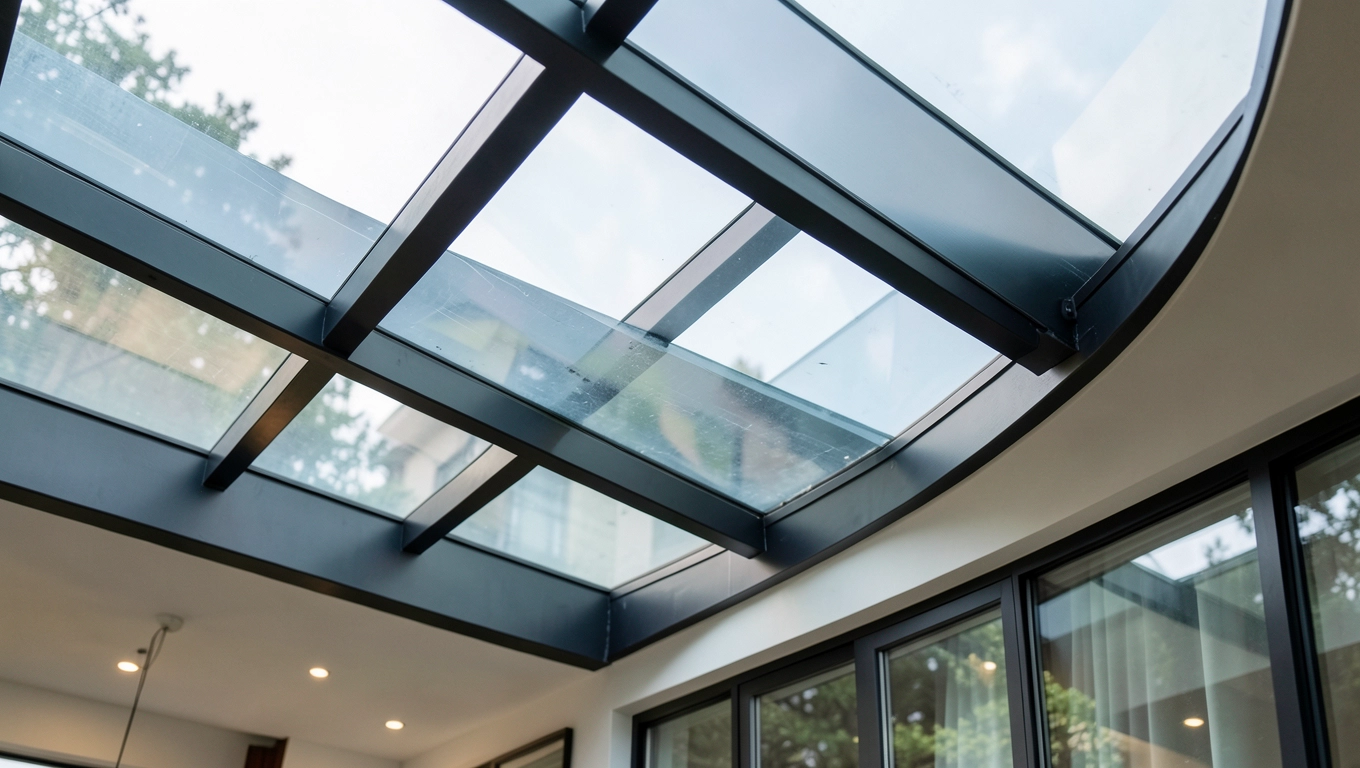 Szklany dach w domu