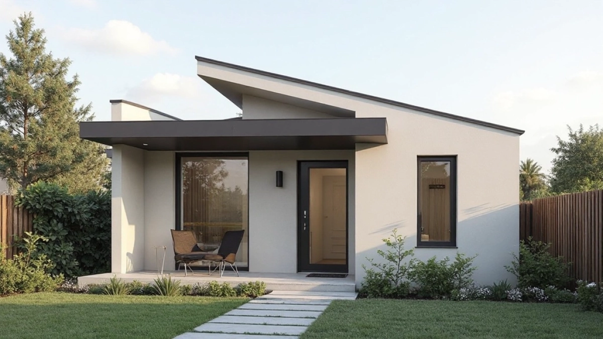 Tani dom z dachem jednospadowym