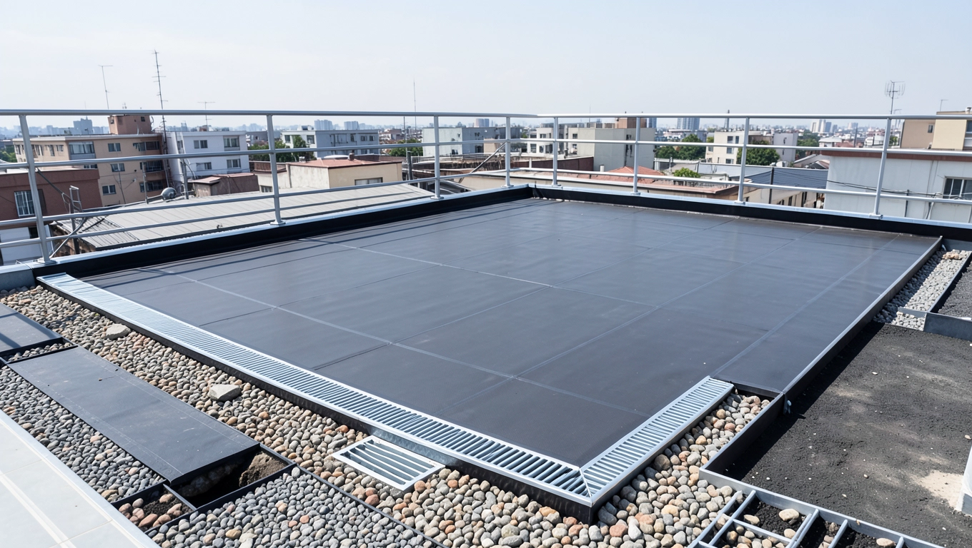 Taras na dachu z papy