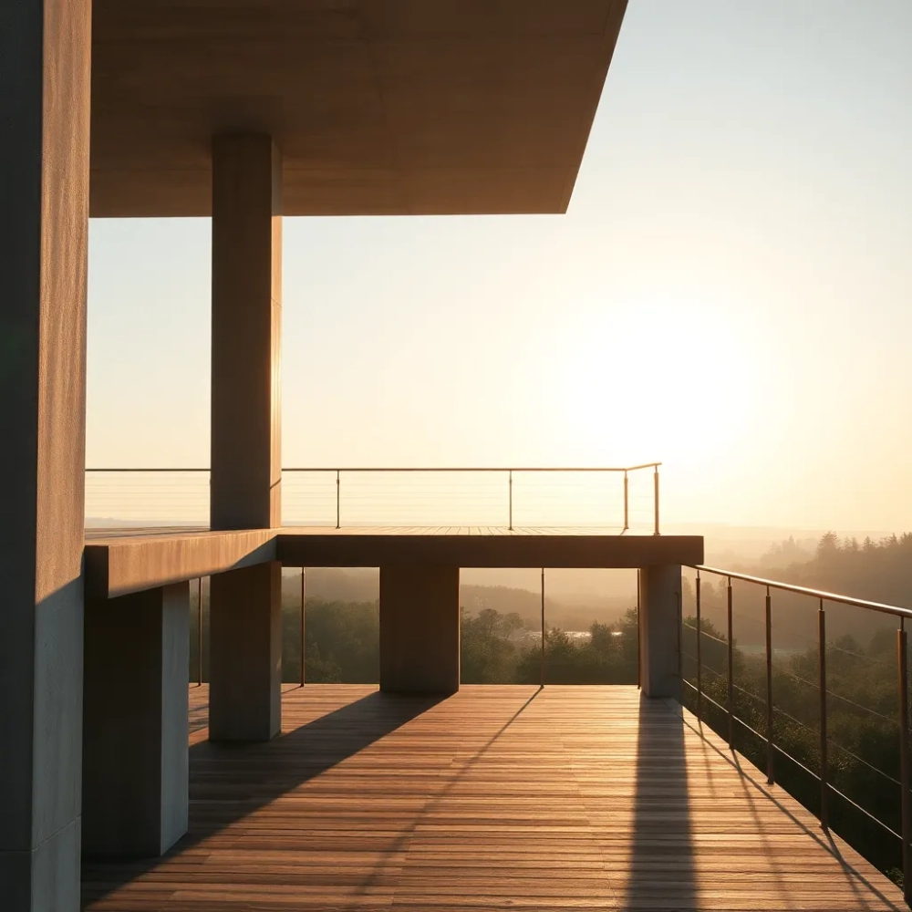 Taras na filarach betonowych