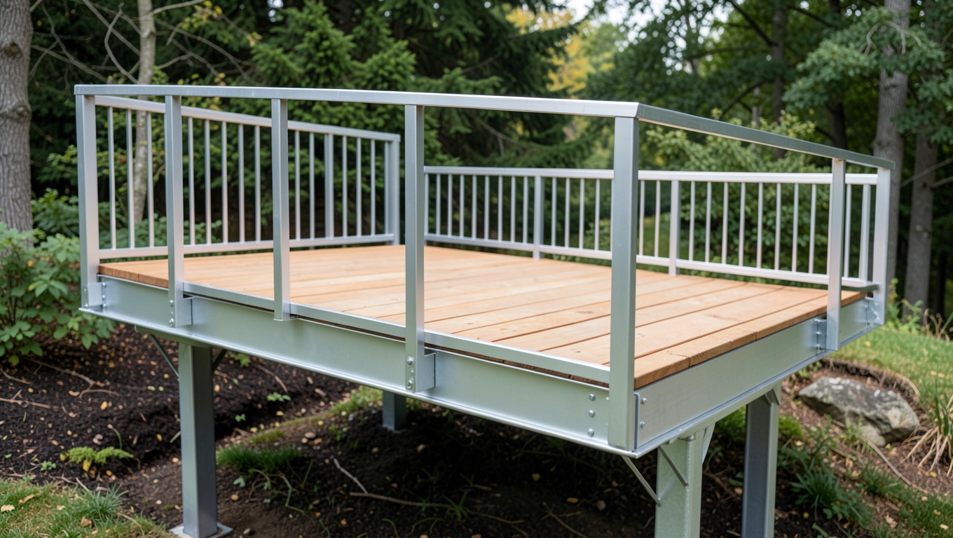 Taras na legarach aluminiowych