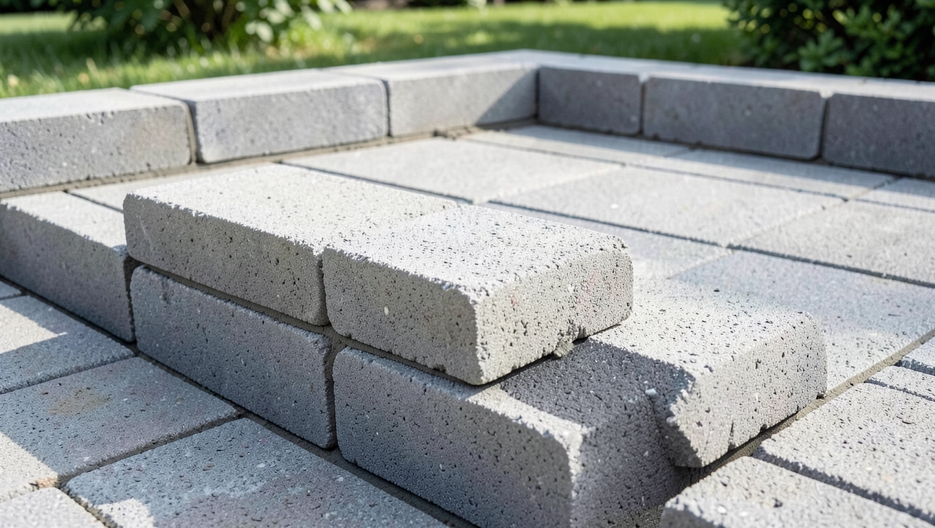 Taras z bloczków betonowych