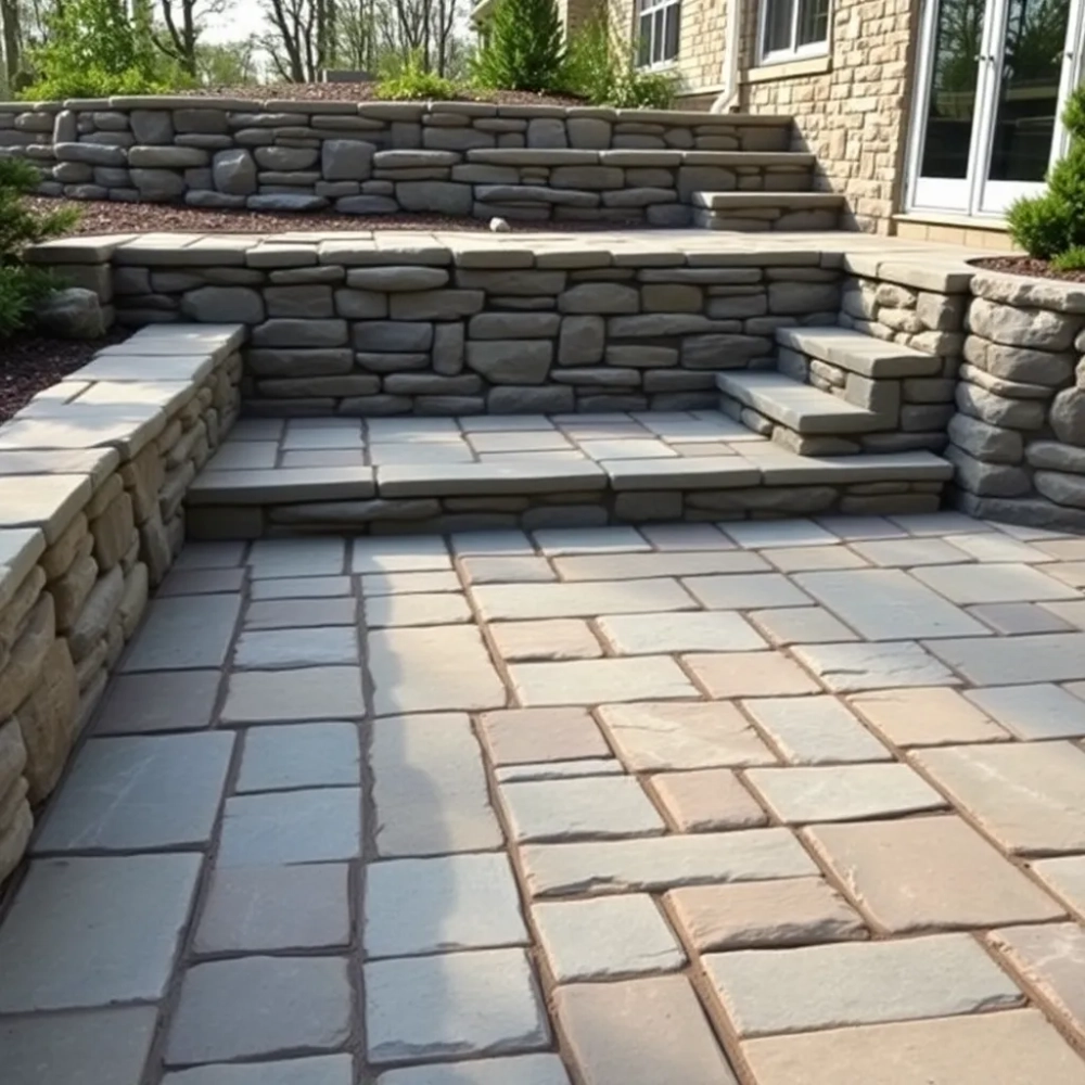 Taras z kamienia polnego