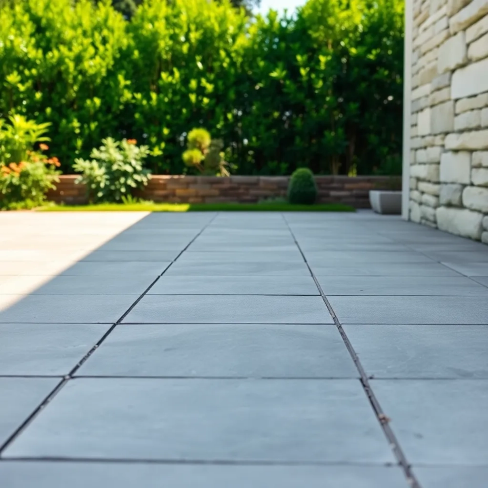 Taras z płyt chodnikowych