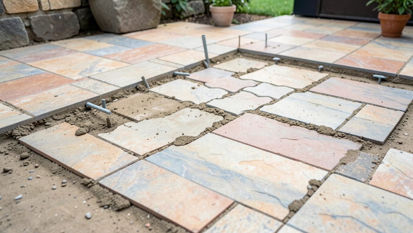 Układanie gresu na tarasie