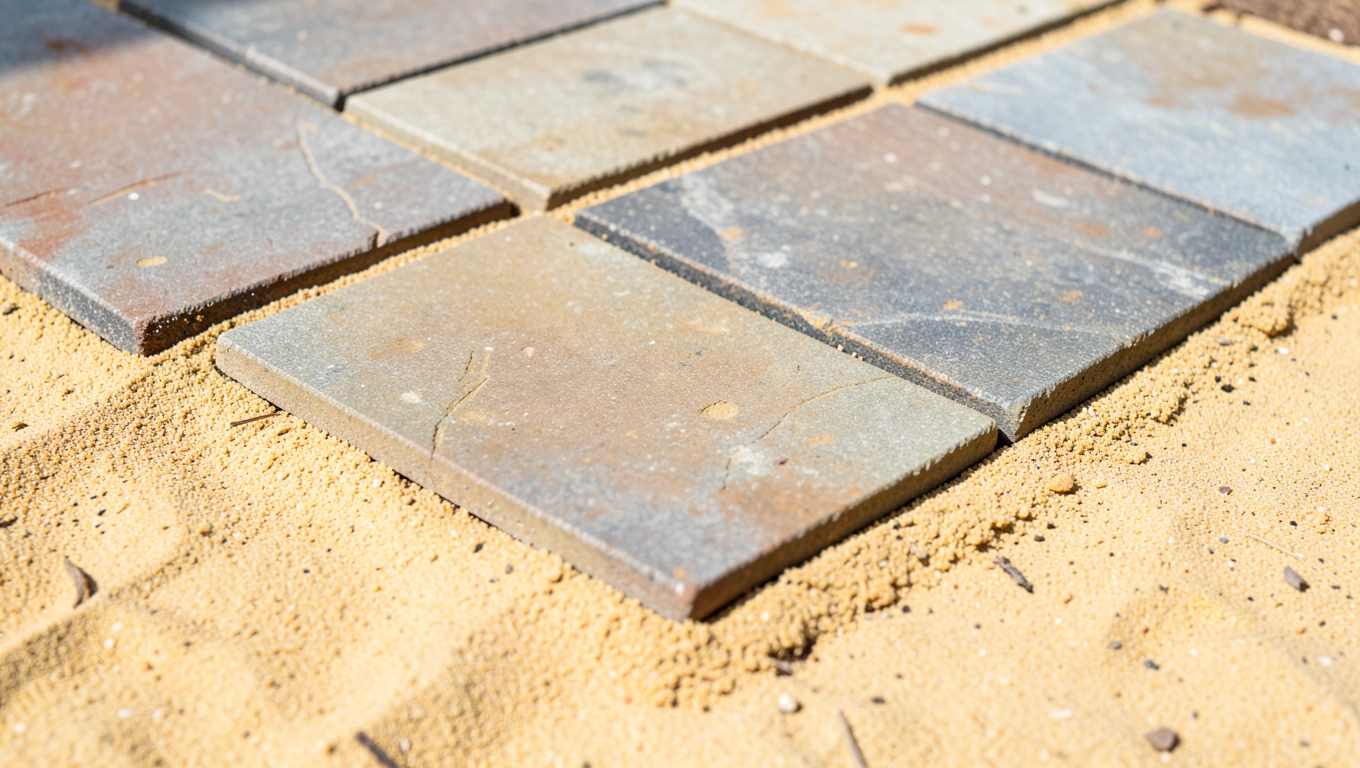 Układanie płyt tarasowych na piasku