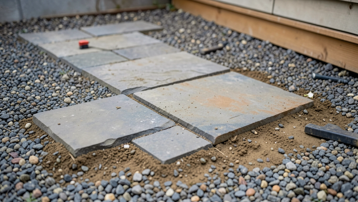 Układanie płyt tarasowych na podsypce