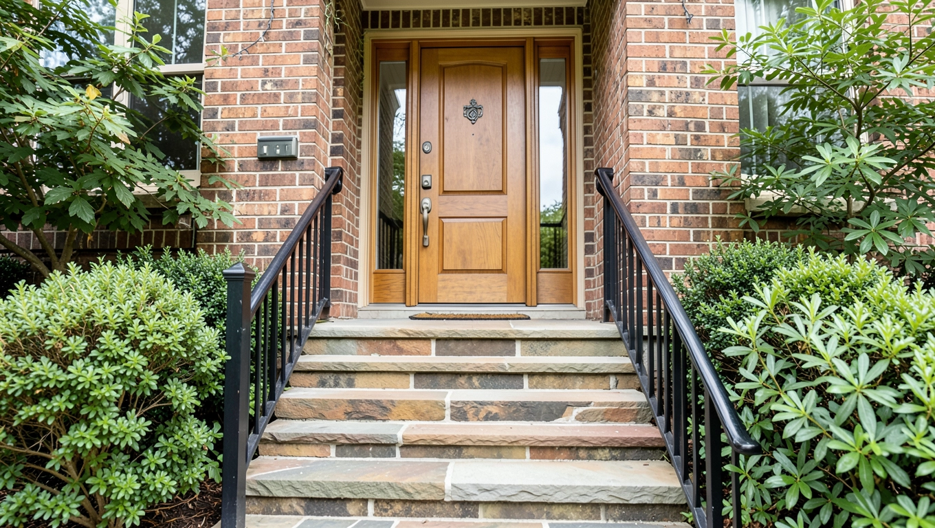 Wejście do domu schody zewnętrzne
