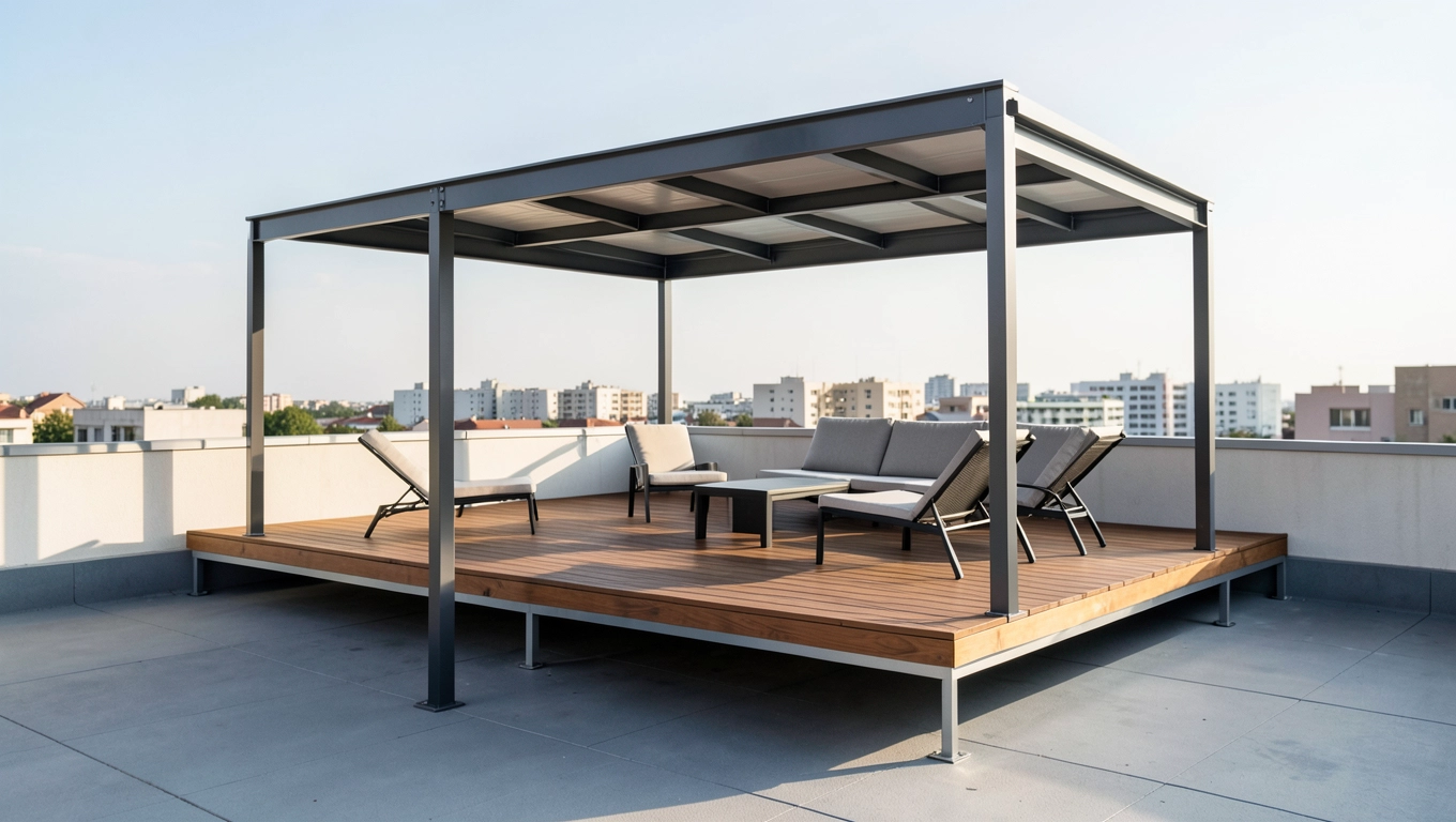 Wiata z tarasem na dachu