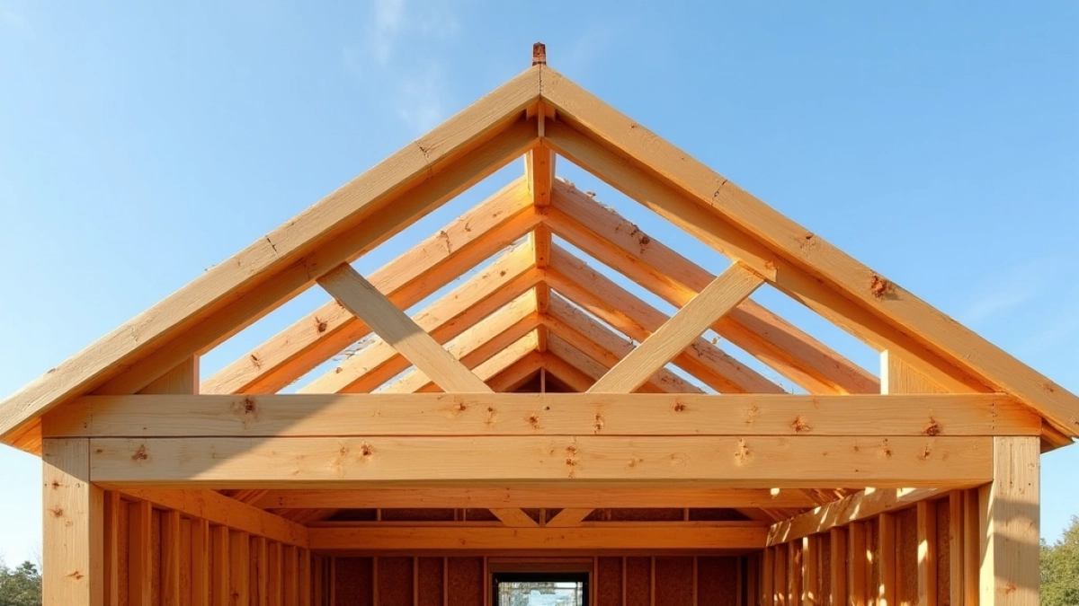 więźba dachowa na garaż jednospadowy