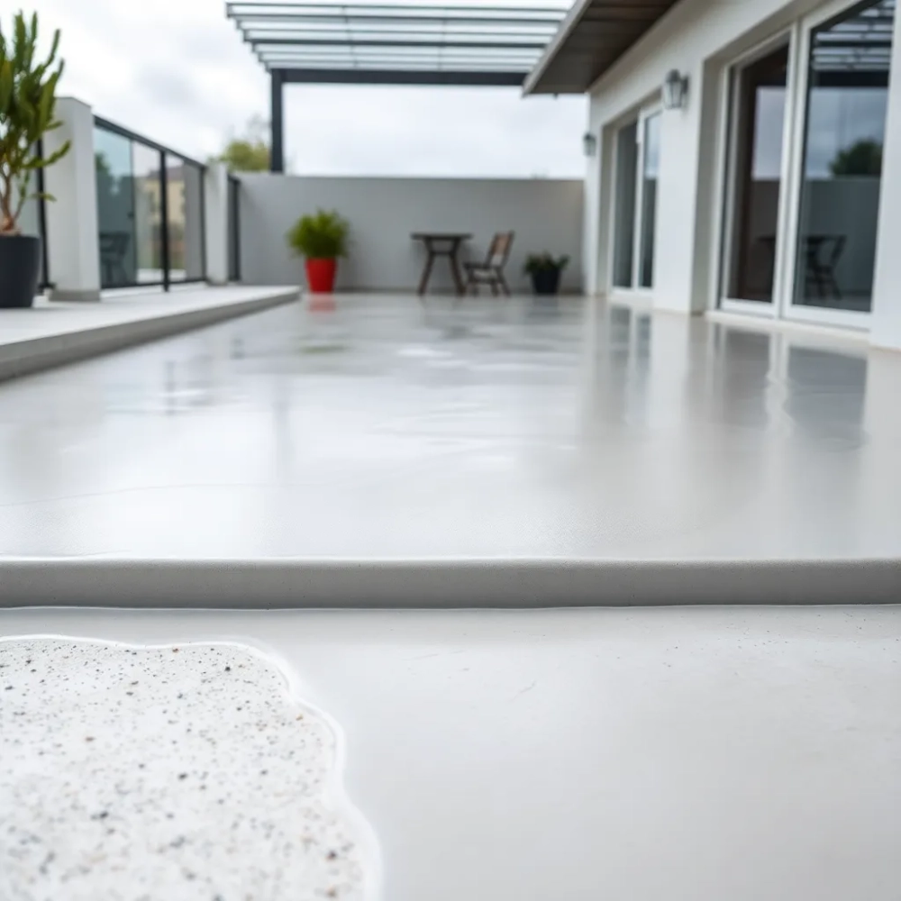 Wylewka samopoziomująca na zewnątrz na taras