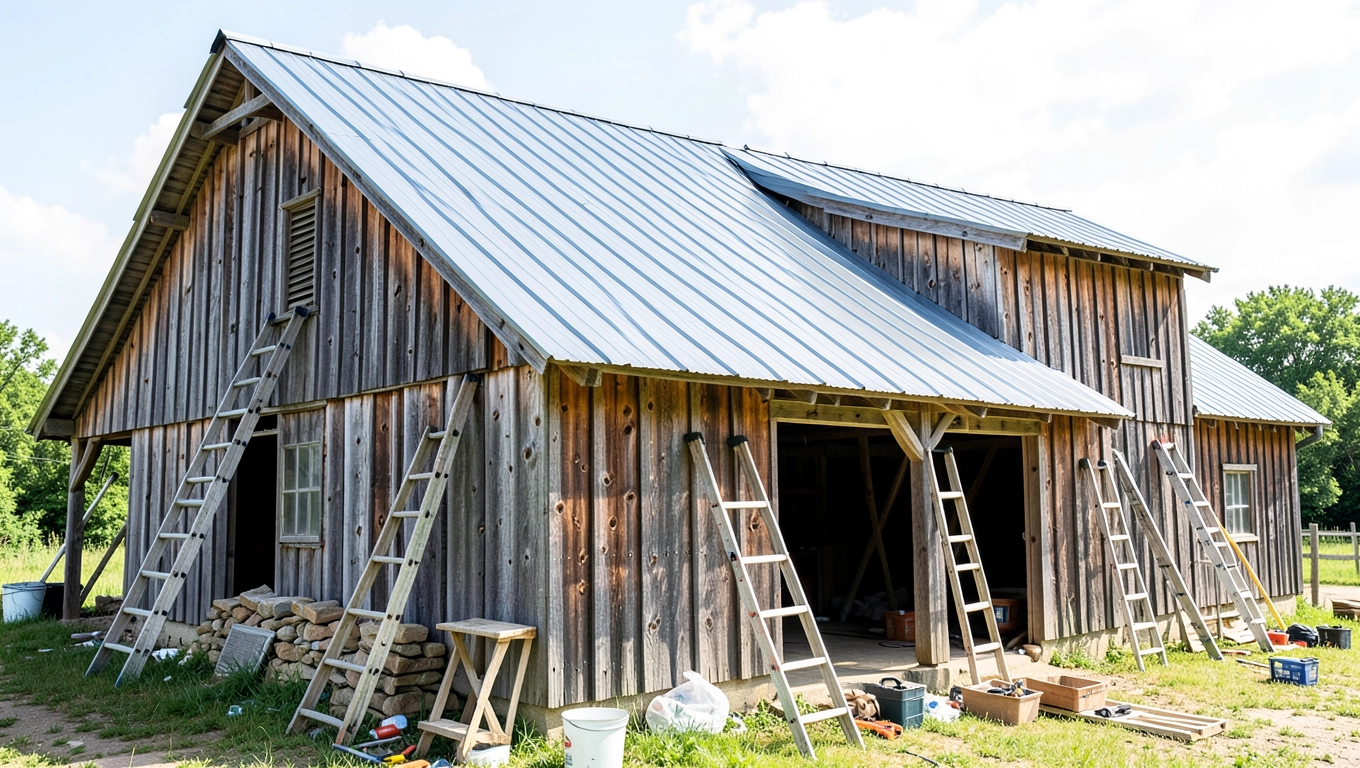 Wymiana dachu na stodole koszt