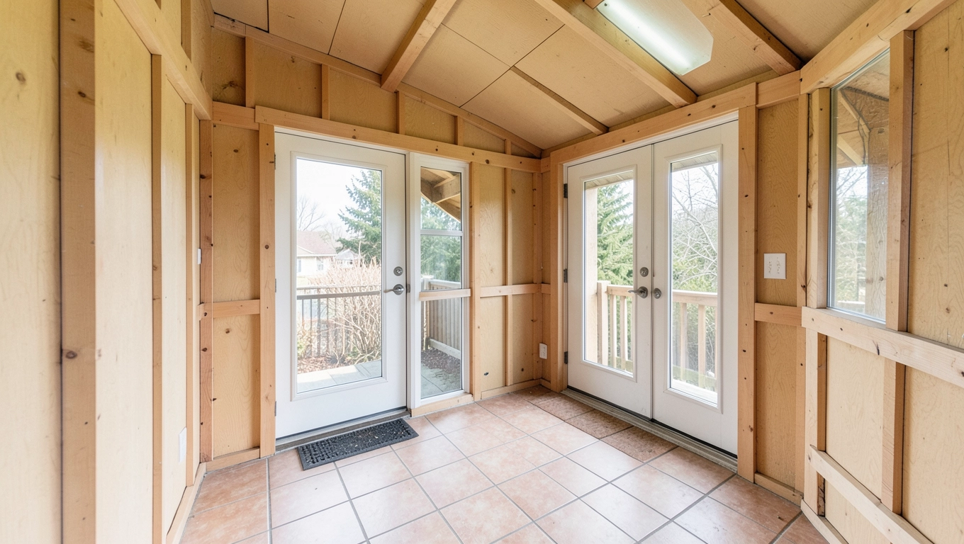 Zabudowany ganek z funkcją wiatrołapu