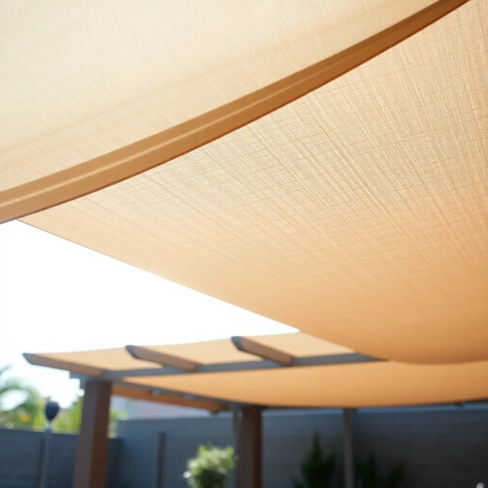 Zadaszenie pergoli z tkaniny