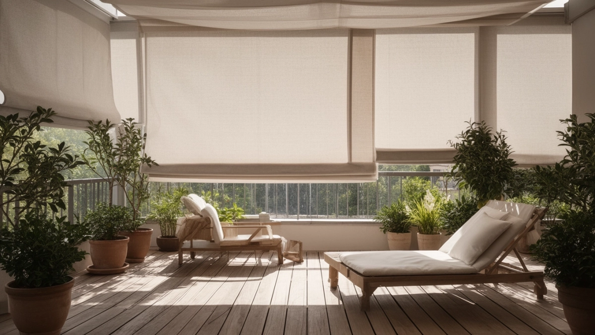 Zadaszenie tarasu roleta rzymska