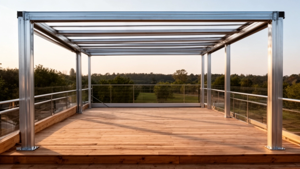 Zadaszenie tarasu z profili stalowych