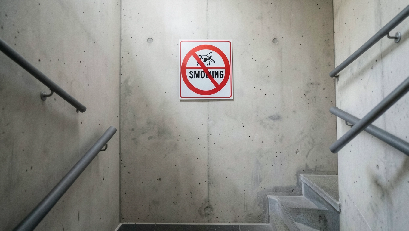 Zakaz palenia na klatce schodowej wzór