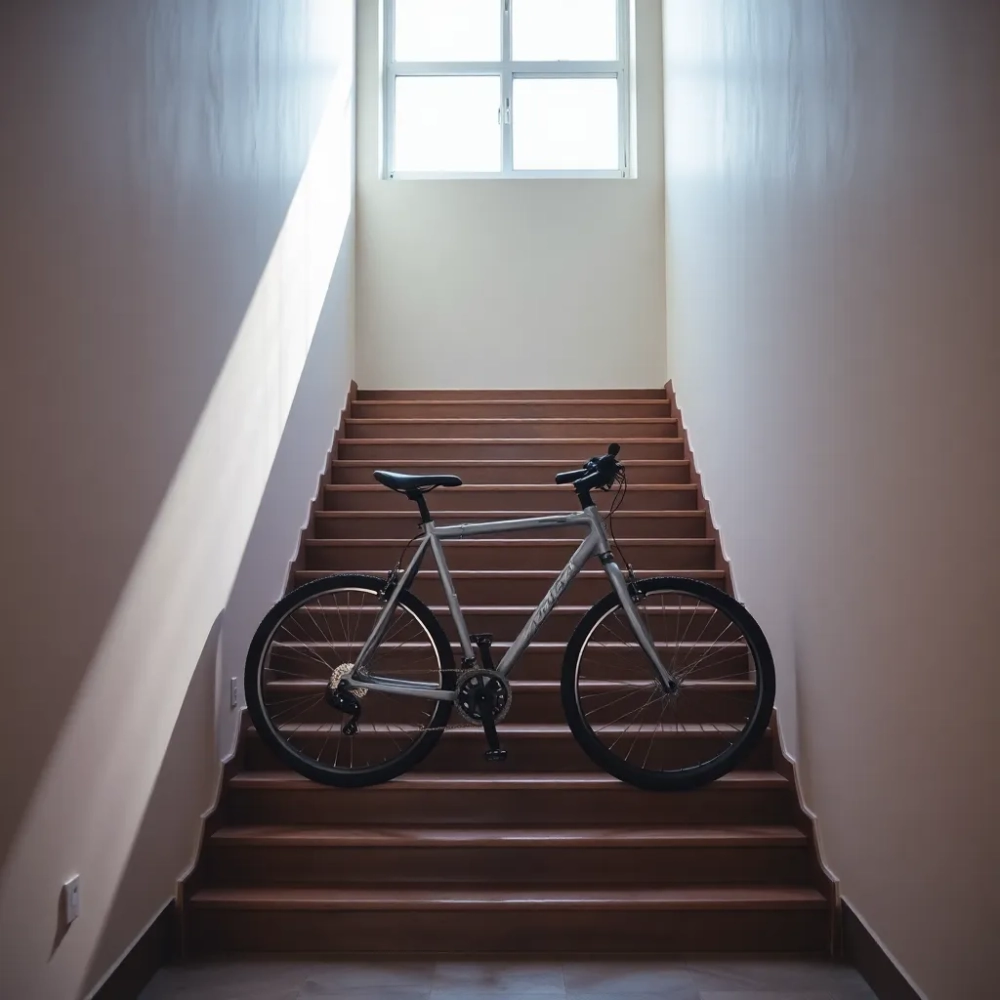 Zakaz stawiania rowerów na klatce schodowej