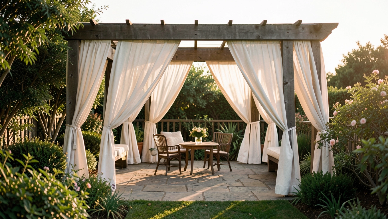 Zalety pergoli tarasowej z zasłonami dla prywatności