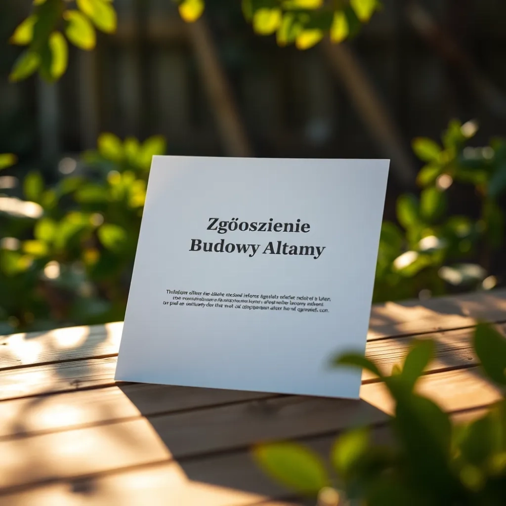 Zgłoszenie budowy altany ogrodowej wzór