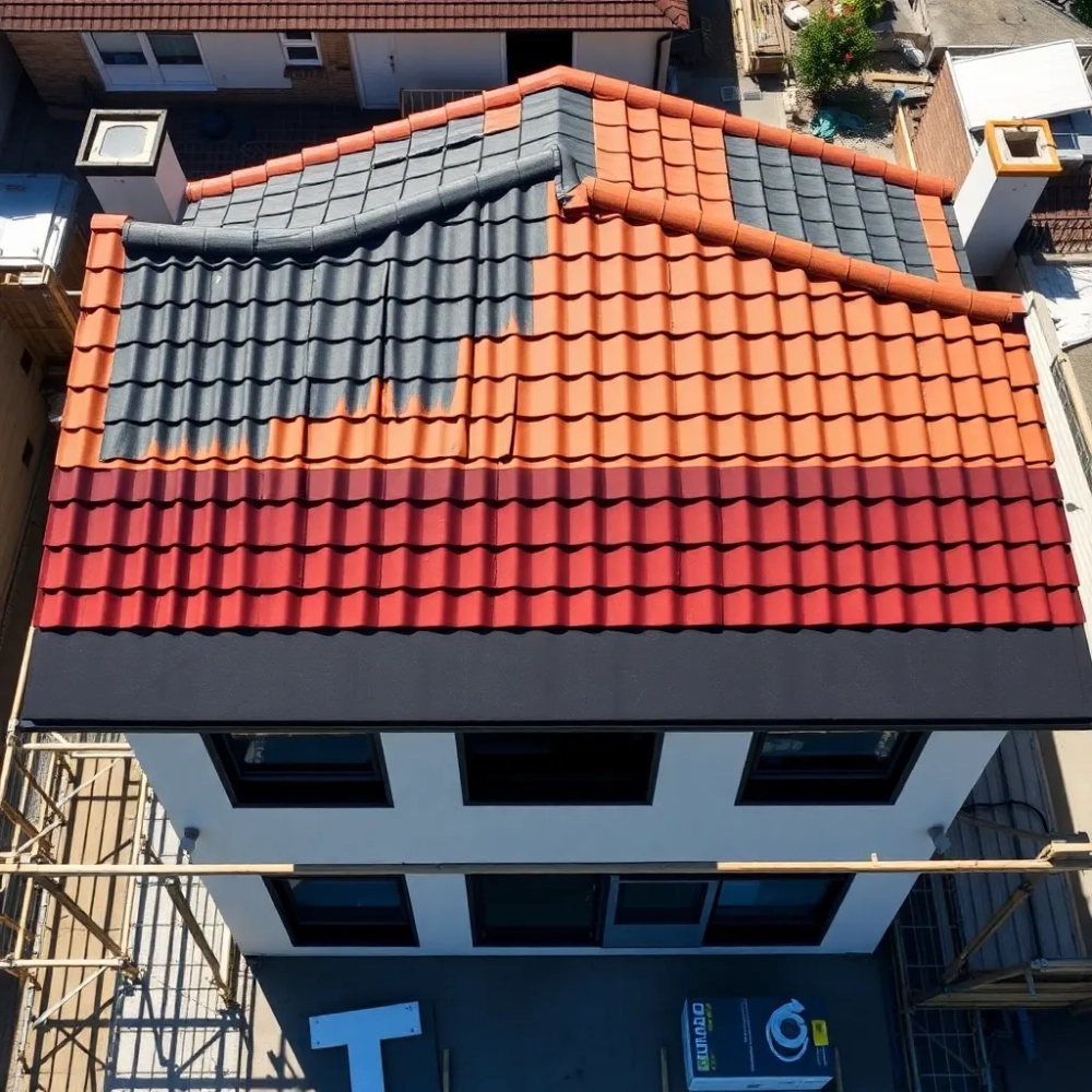 Zmiana koloru dachu w trakcie budowy