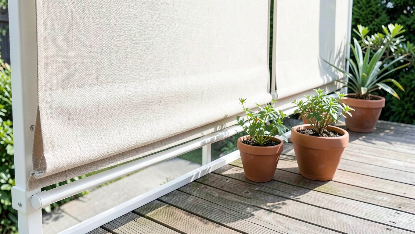 Zwijane rolety na taras
