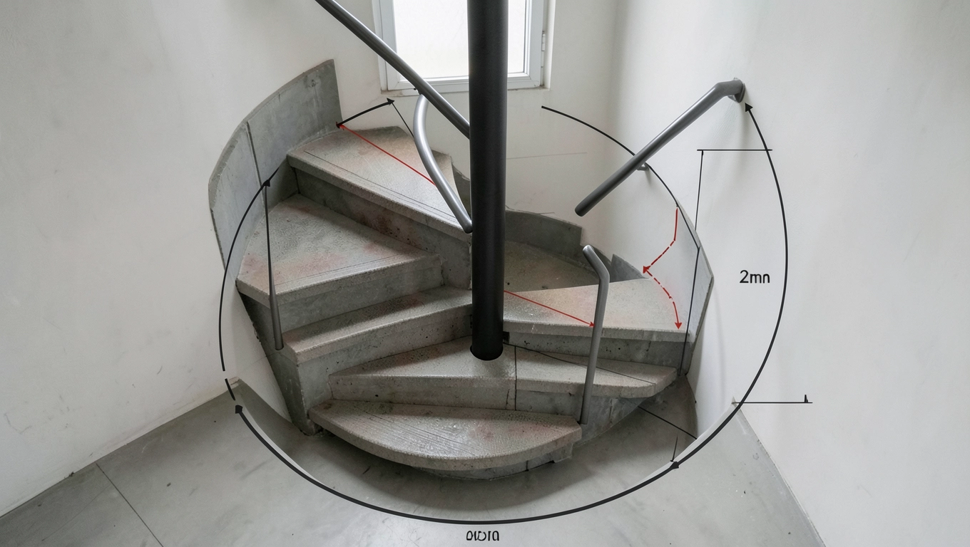 Ile potrzeba miejsca na schody spiralne