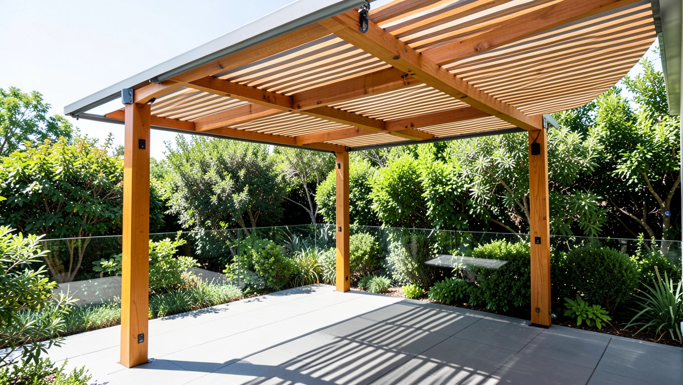 Pergola tarasowa z rozsuwanym dachem
