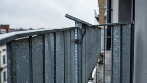 Blacha na balkonie