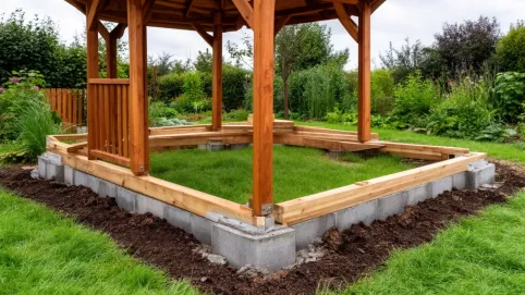 fundament pod altanę drewnianą