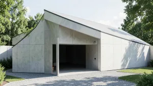 Garaż z dachem jednospadowym projekt