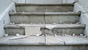 jak przykleić odpadające płytki na schodach