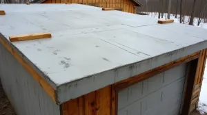 jak zrobić dach jednospadowy na garażu z płyt betonowych