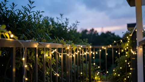 Lampki LED na balkon