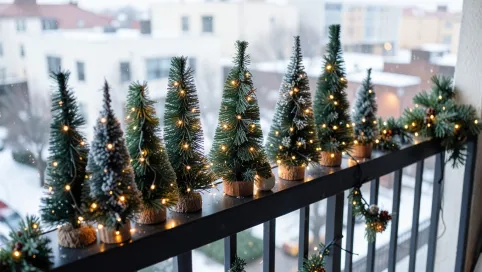 Małe choinki na balkon