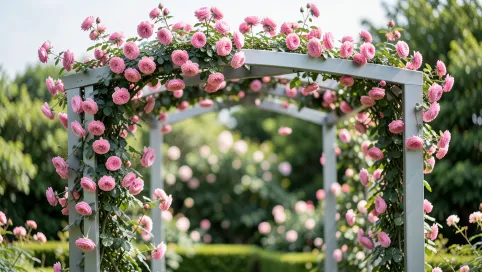 Nowoczesna Pergola na róże