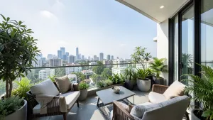 Nowoczesny balkon w bloku
