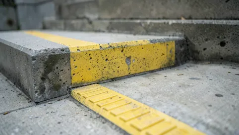 Oznakowanie schodów dla niewidomych