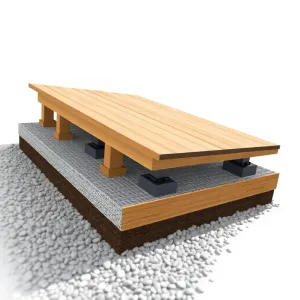 Taras na gruncie przekrój