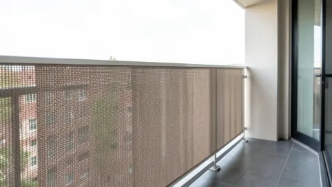 Wysoki parawan na balkon